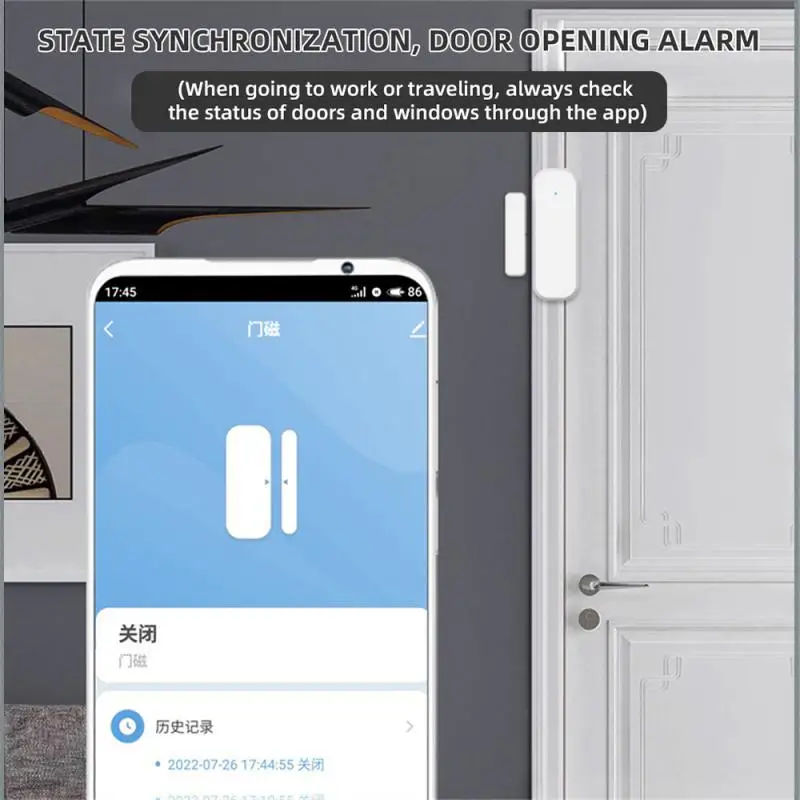 Xiaomi Tuya Door Sensor Smart WiFi Window Sensor Alarm Detector Independent Magnetic Door Sensor Work With Alexa Google Home