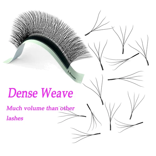 Imagen 2 del producto Nuevas extensiones de pestañas Cilios 4D W, pestañas postizas tenues 5D mezcladas, rizo C/D, grupo de pestañas individuales naturales, ventiladores de volumen prefabricados de Rusia