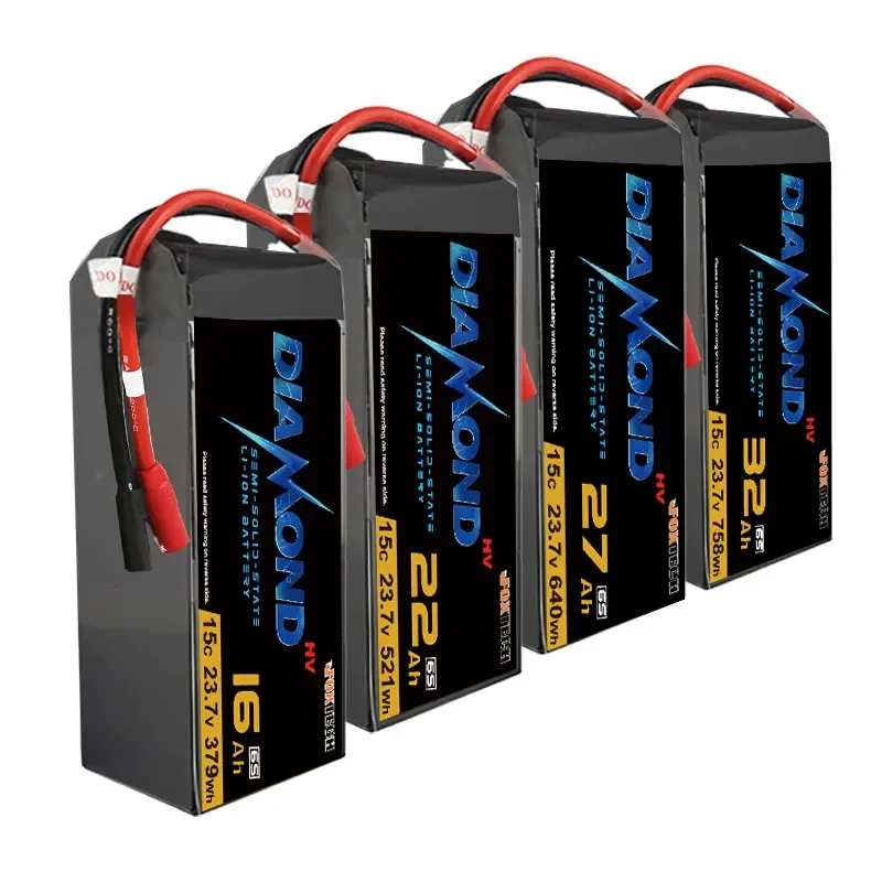 Foxtech Custom Diamond HV Series Semi Solid State 6S 32000mAh 32Ah Li-ion   Battery for  VTOL Multirotors