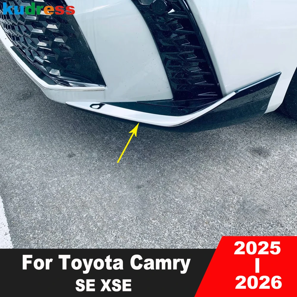 

Угловая накладка на передний бампер для Toyota Camry SE XSE 2025 2026, хромированная защита для головы автомобиля, молдинг, декоративные полоски, аксессуары