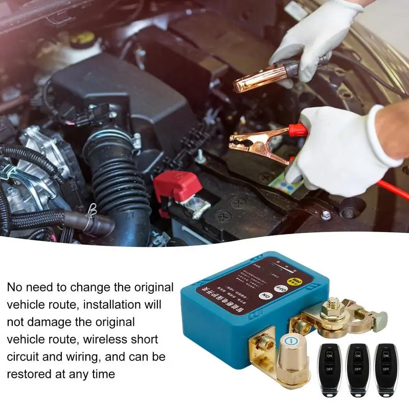 Car Battery Leak Protection 12/24V Automatic Battery Shut Off Anti Leakage Automatic Marine Battery Shut Off Agricultural Car