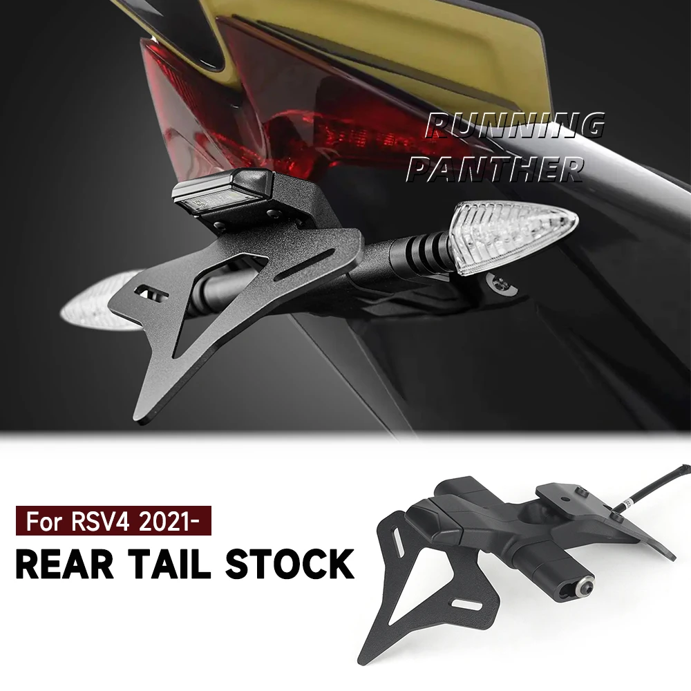 

Motorcycle Rear Short Tail Stock Tidy License Plate Holder Tailstock Frame Bracket For Aprilia RSV4 2021-