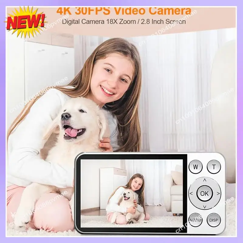 

Цифровая камера T24C 4K 20MP CCD с автофокусом, компактная видеокамера, 18-кратный зум, антивибрационная карта 32 ГБ для студентов и детей