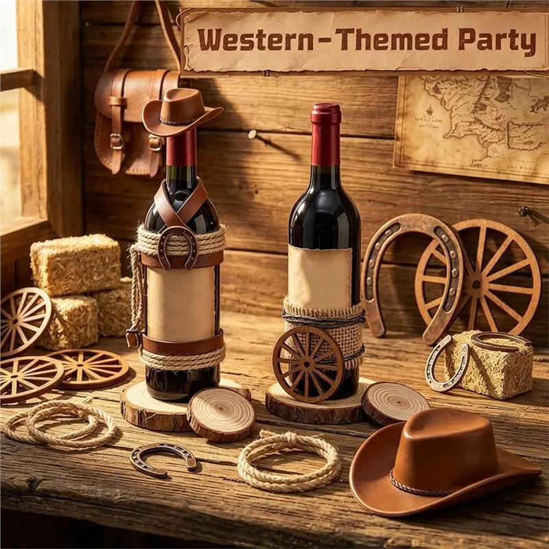 Hot Sale-Rustic Country Style 40PCS For Table Centerpieces, Western Cowboy Party Decor And Accessories