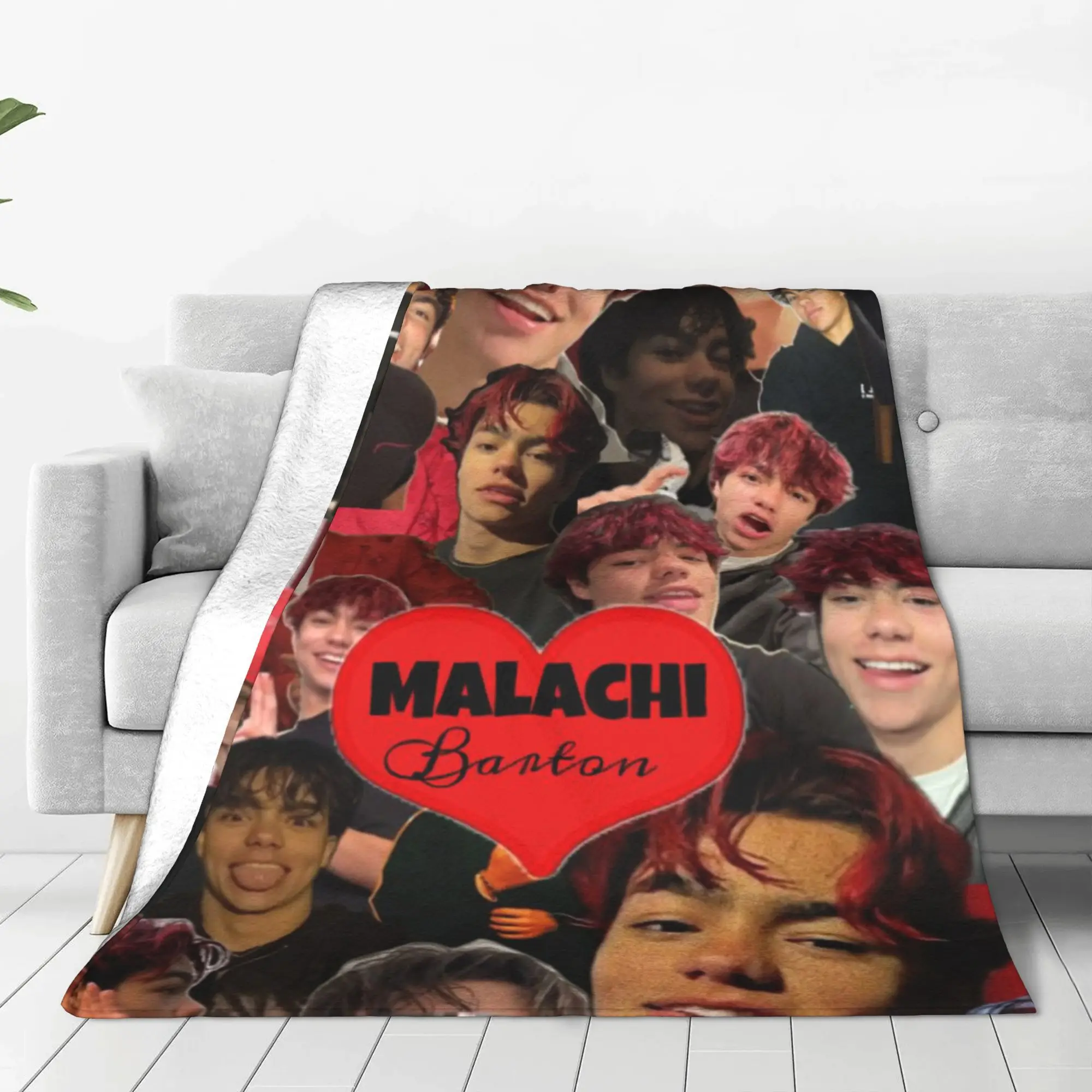 Malachi Barton Actor Tour Flannel Blanket Winter Throws for Boy Girl Home Decor Street Trend Bedspread Sofa Bed Cover