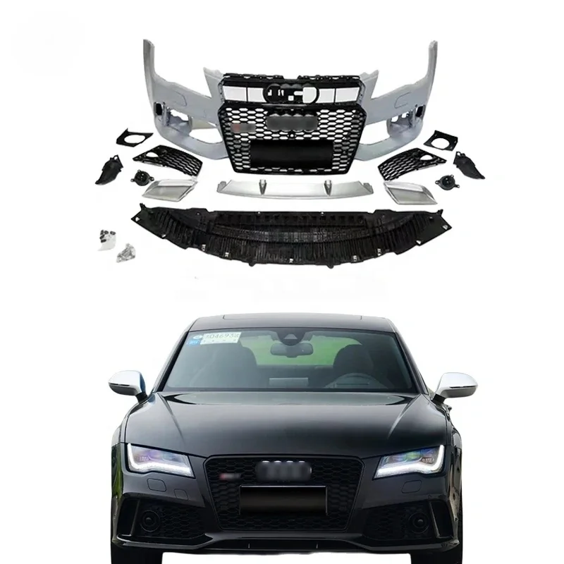 Favorable Price auto parts for 2009+ Audi A7 modify RS7 front bumper assembly front bumper front lip