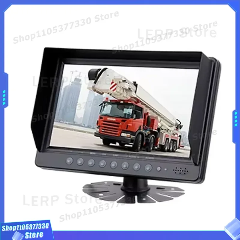 9 Inch HD Quad View Car Monitor 4 Split Screen Display for Commercial Vehicles Truck Bus Rear View Camera System Dashboard