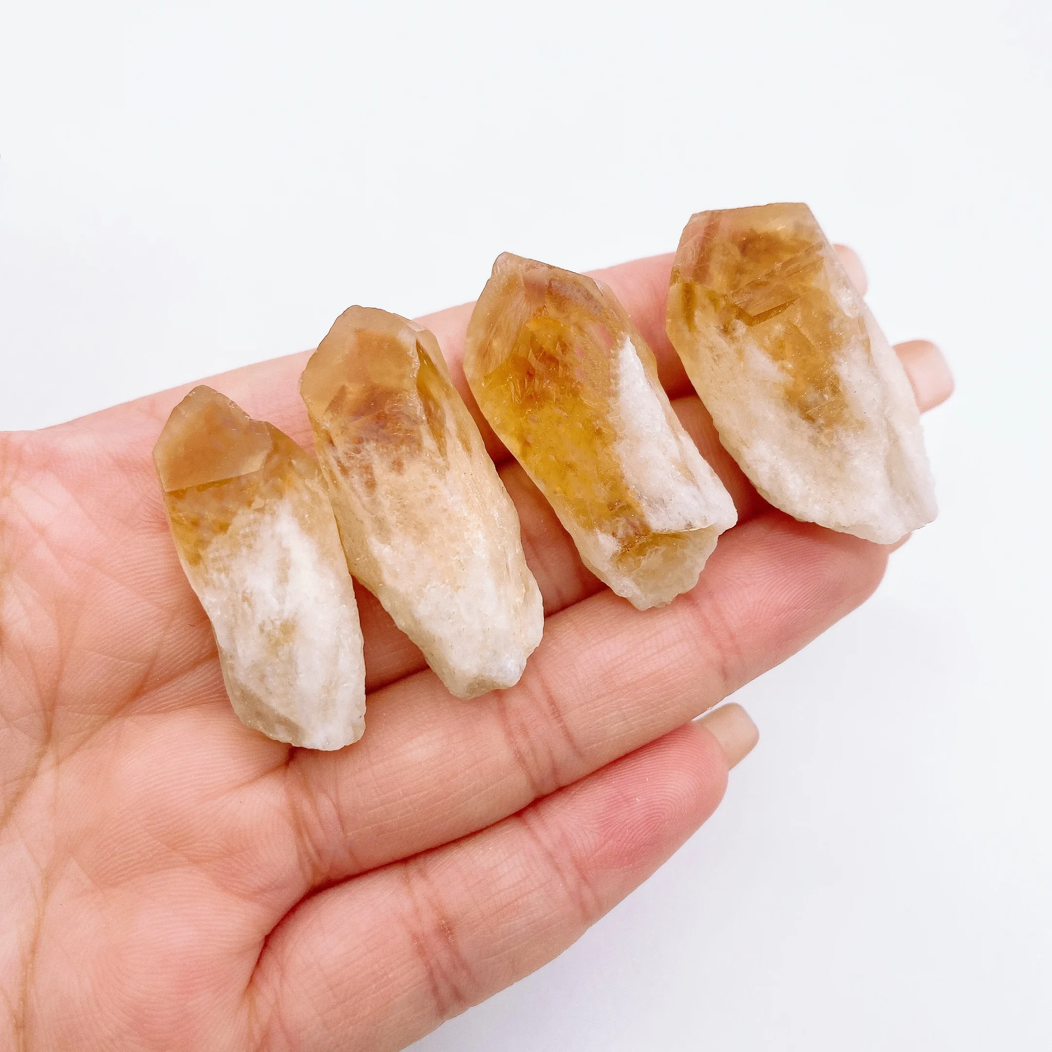 Natural Rough Citrine Tooth Point Raw Crystal Yellow Quartz Stone Aquarium Reiki Healing Home DecorDIY Pendant Accessory Gift