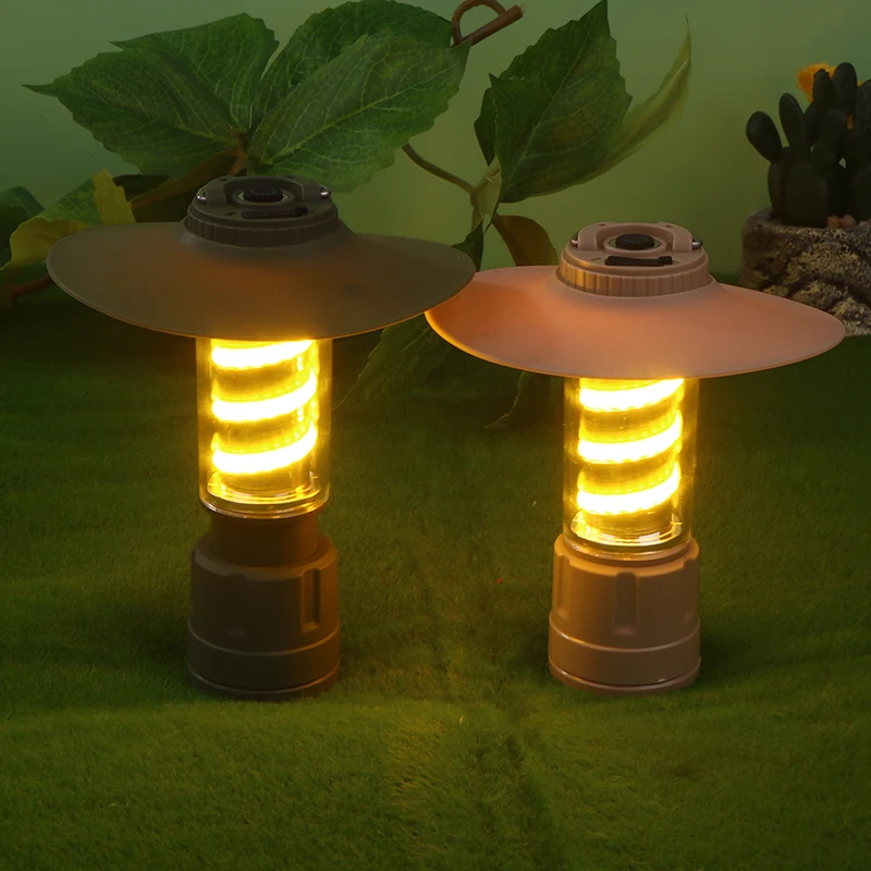 

Long Range Strong Light Flashlight Type-C Charging Atmosphere Searchlight Portable Emergency Outdoor Tent Camping Light
