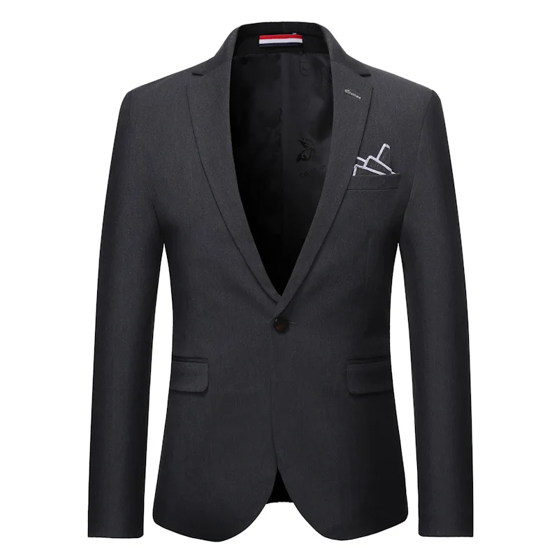Einfarbiger Slim Fit Business-Anzug