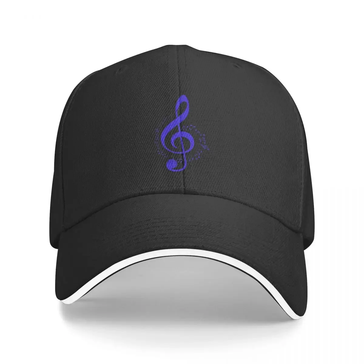 Music Notes Treble Clef - Blue Baseball Cap Golf Hat Man Rugby Men Luxury Brand Women's