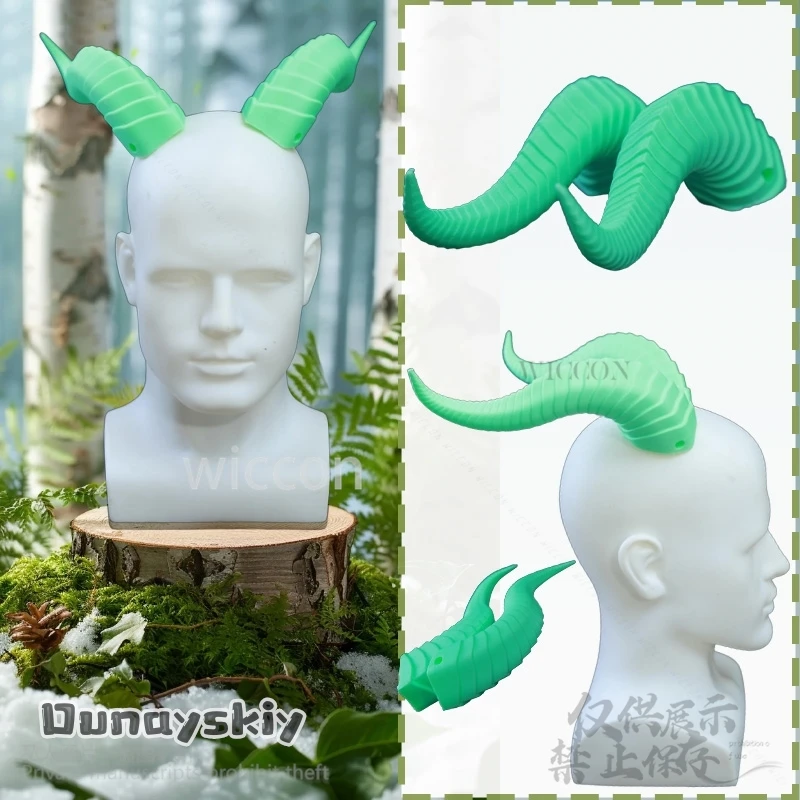 

3D Polylactic Acid Dragon Horns Cosplay Anime Furry Furrsuit Headwear Halloween Christmas Fancy Party Green Props Disguise