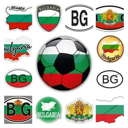 Bulgaria BG Oval Stickers Flag Map Decal Bumper Car Emblem Personality Vinyl Sticker Bulgaria Map Accessories Flag Car Sticker