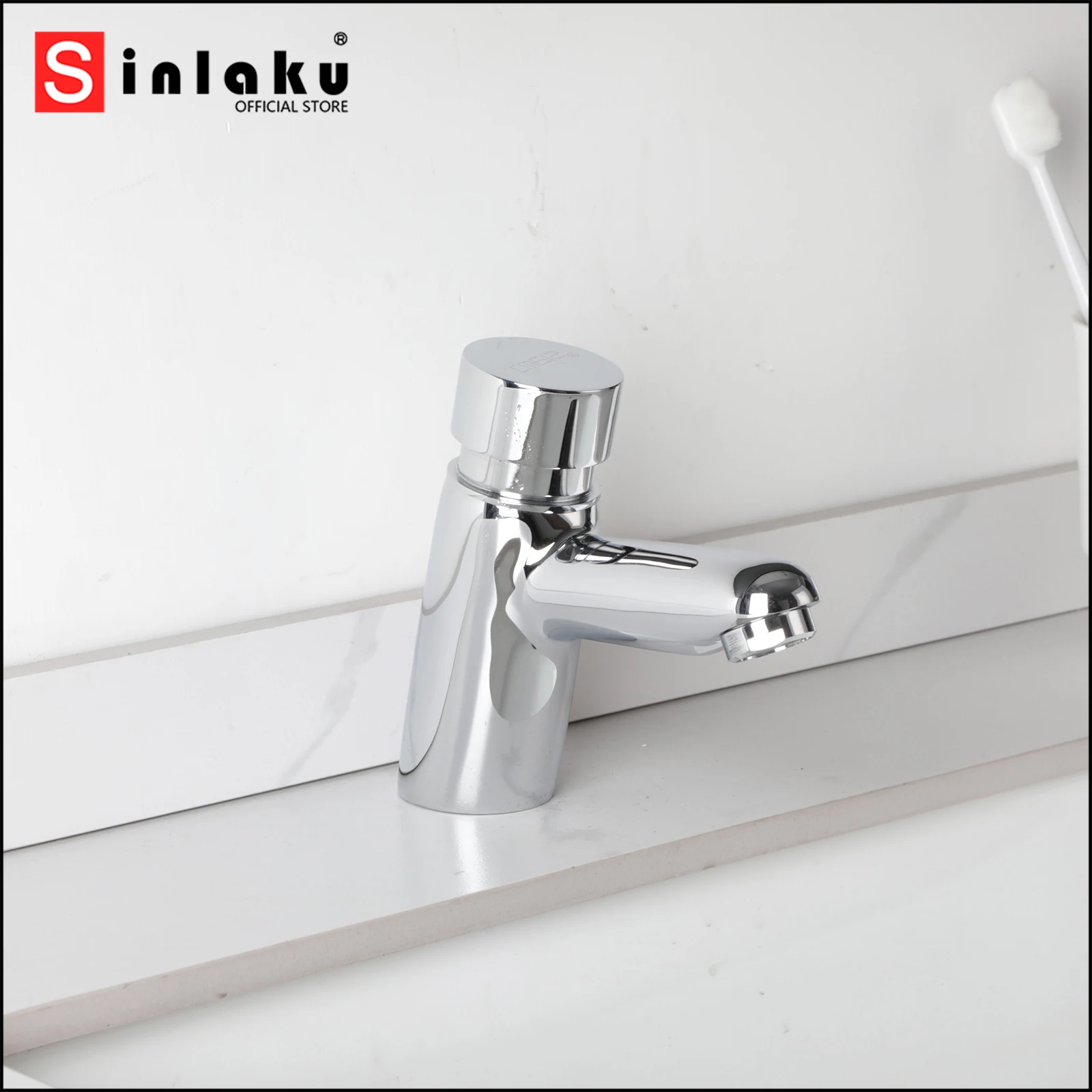 

SINLAKU Bathroom Basin Faucet Only Cold Chrome finished One Piece Of Water Flows Out Extends The Time For Water To Flow Out