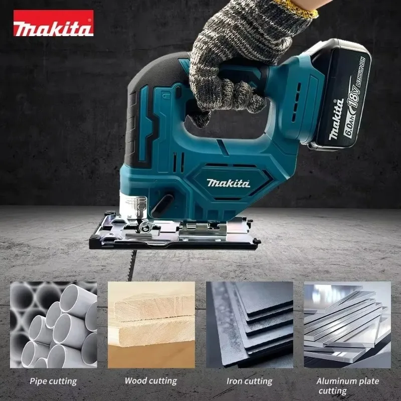 

Аккумуляторный бесщеточный лобзик Makita DJV182Z 340 Вт, 18 В, без аккумулятора, с пильным полотном, портативный, с рукояткой-тубусом, для плотницких работ