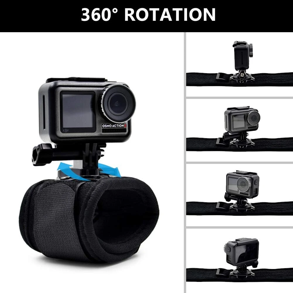 360 Degree Rotating Wrist Strap for Gopro Hero 12 11 10 9 8 Black 7 6 5 4 3 2 Silver White Max Session AKASO EKEN DJI Yi Apeman