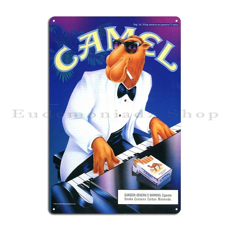 خمر جو الجمل الروليت الإعلان لوحة معدنية ملصق نادي الحفلات الكلاسيكية حانة جدار الكهف شخصية جو الجمل تين تسجيل ملصق #4