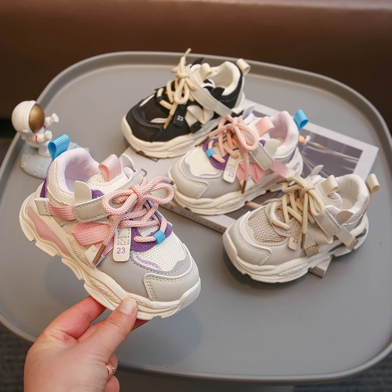 Bambini Mesh traspirante TPR Sneakers Casual scarpe sportive bambino ragazzi ragazze scarpe da corsa bambini Tennis 3-6 anni Sneakers grosse