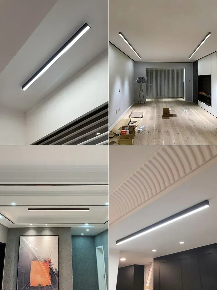 Modern Long Strip Surface Mounted Minimalist Black/White/Gold Ceiling Lights Aisle Balcony Bedroom Dining Room Lamp LED Indoor