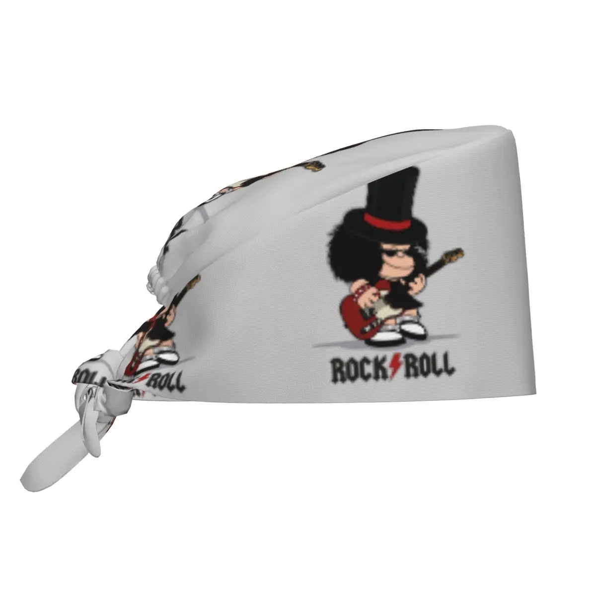 Adjustable Comic Mafalda Rock Guitar Working Hat Men Women Quino Manga Scrub Caps Scrub Nursing Doctor Surgeon Cap for Nurse