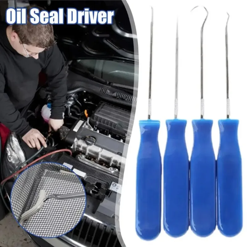 Oil Seal Driver 4-Piece Set, Pulling Hook, Tire Picking,Stone Cleaning, Toner Cartridge, Powder Adding Tool, Car Maintenance