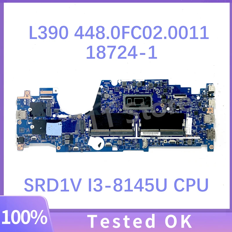 

Mainboard 448.0FC02.0011 18724-1 With SRD1V I3-8145U CPU For Lenovo ThinkPad L390 Yoga Laptop Motherboard 100% Full Working Well