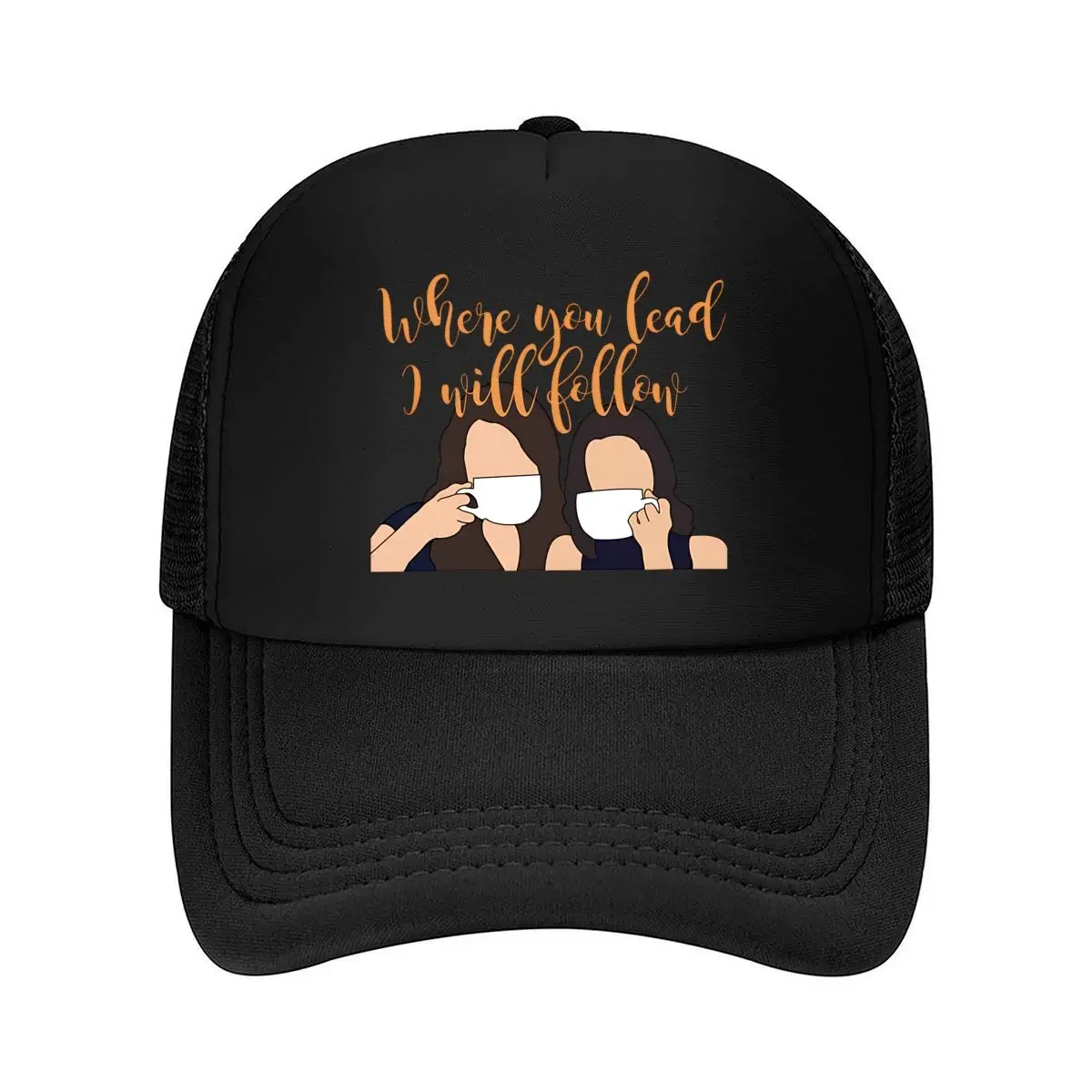 New Where you lead I will follow Sticker Mesh Baseball Cap