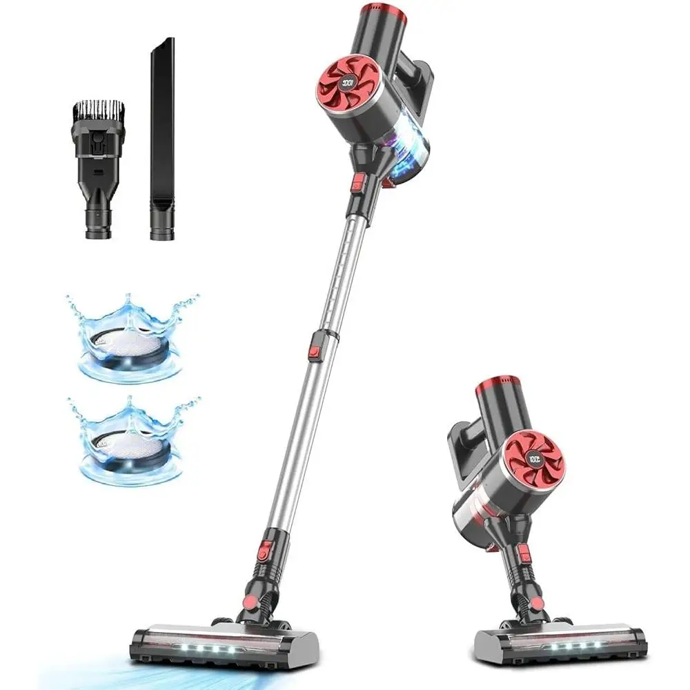Cordless Vacuum Cleaner 40KPa Strong Suction 40 Min Runtime Brushless Motor with LED Display Lightweight and Maneuverable