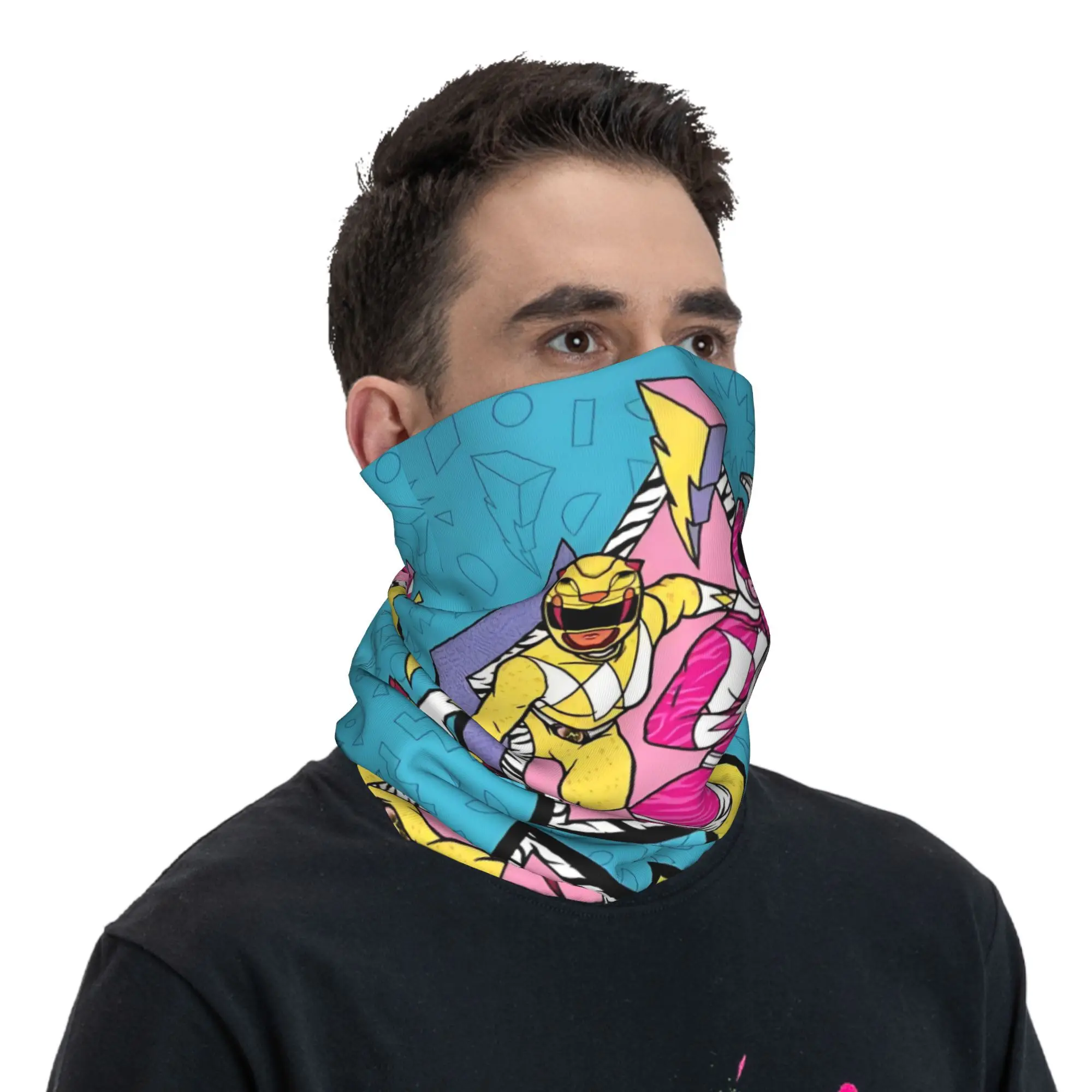 Personalizowana chusta na szyję S-Supers S-Sentais Anime Manga damska męska wiatroodporna zimowa bandana szalik do jazdy na nartach