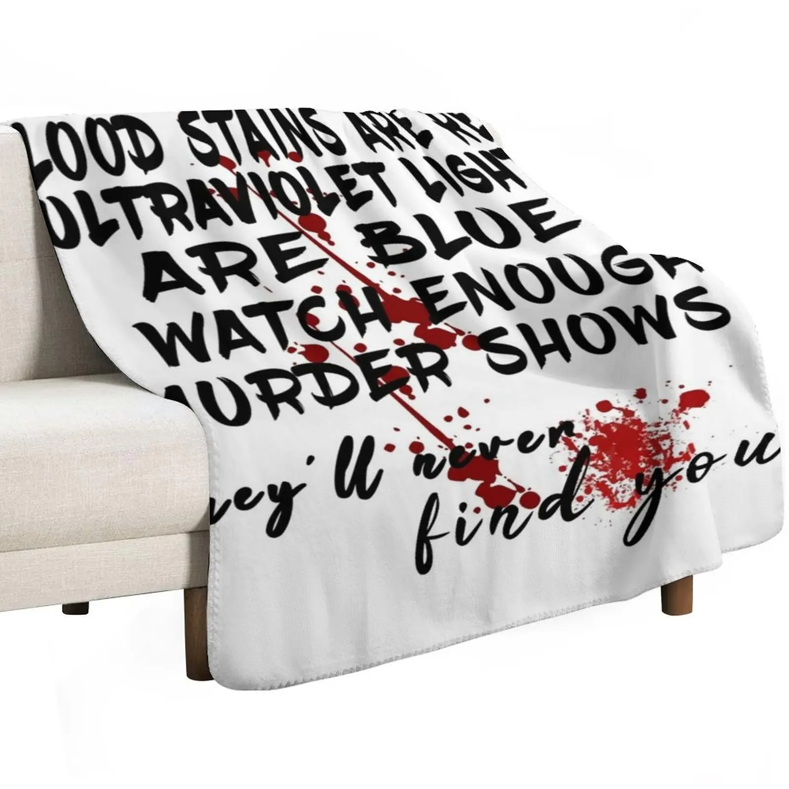 Blood stains are red ultraviolet lights are blue Throw Blanket Cute Plaid Plaid Sofas Retros manga Luxury Throw Blankets