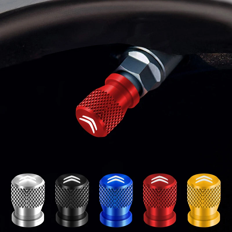 Car Accessories For Citroen C1 C2 C3 C4 C5 C6 C8 C4L DS3 DS4 DS5 DS5LS Car styling Wheel Tire Valve Stem Caps CNC Airtight Cover