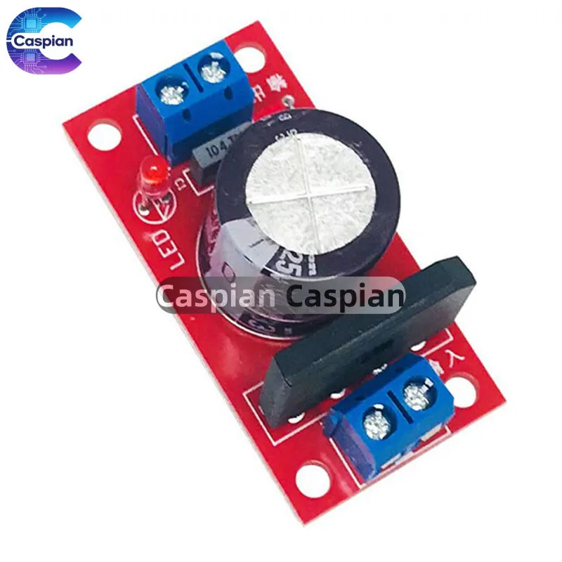 

3A 8A Rectifier Bridge Power Filter Board with Big Capacitor AC to DC Converter with LED Indicator