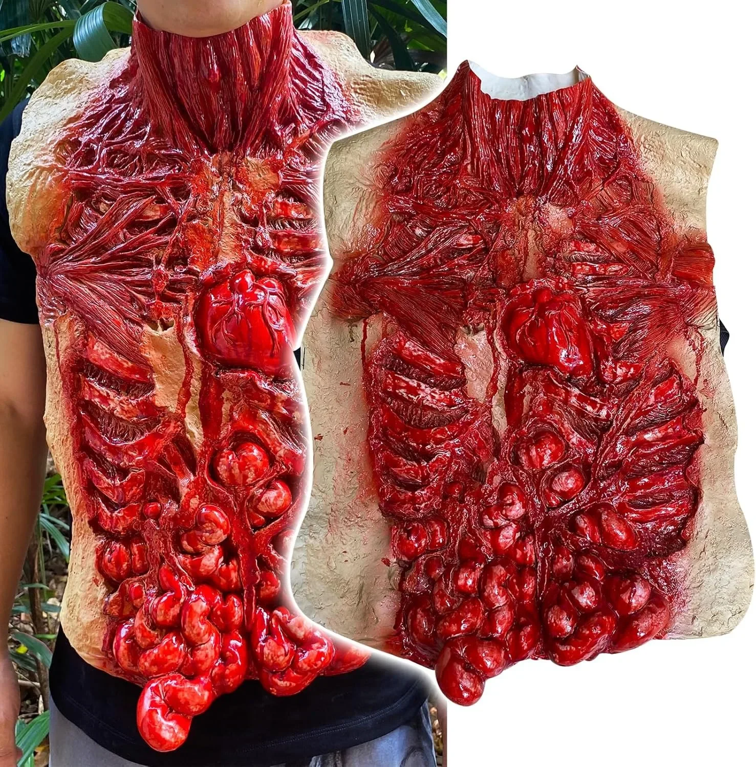 Halloween Horror Props Horror Viscera Belly Haunted House Escape Room Spoof Latex Belly Halloween Bloody Gut Belly Props