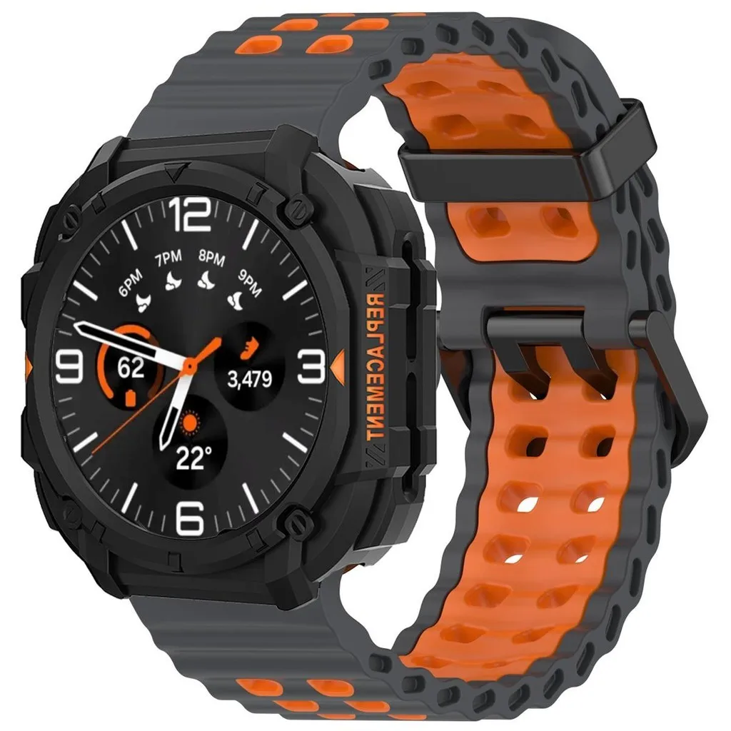 حافظة مدرعة جديدة + حزام لساعة سامسونج جالاكسي الترا (2025) 47 مللي متر الترا (2024) 47 مللي متر سوار رياضي من السيليكون سوار ساعة كوريا Ga