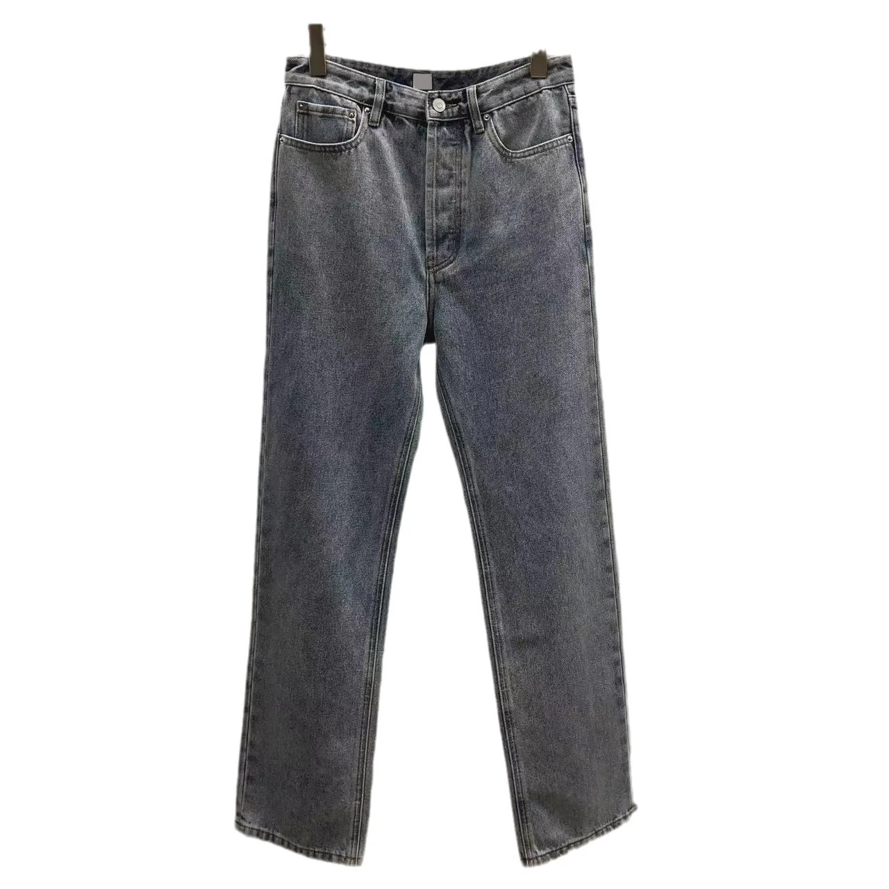 Pantalones vaqueros elásticos de algodón puro para mujer, mallas de cintura alta, ropa y2k, pantalones de alta calidad, 2024