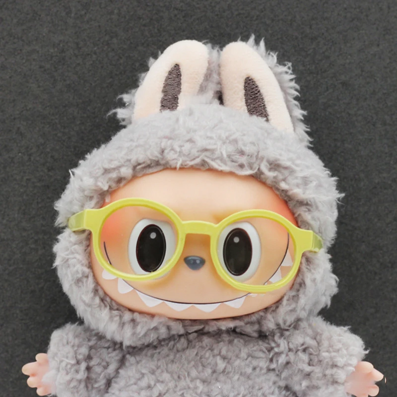 1Pcs Glasses For 4.5cm/6.5cm/9cm Labubu Dolls Glasses Plush Doll Sunglasses Decoration Candy Colored Glasses Doll Accessories