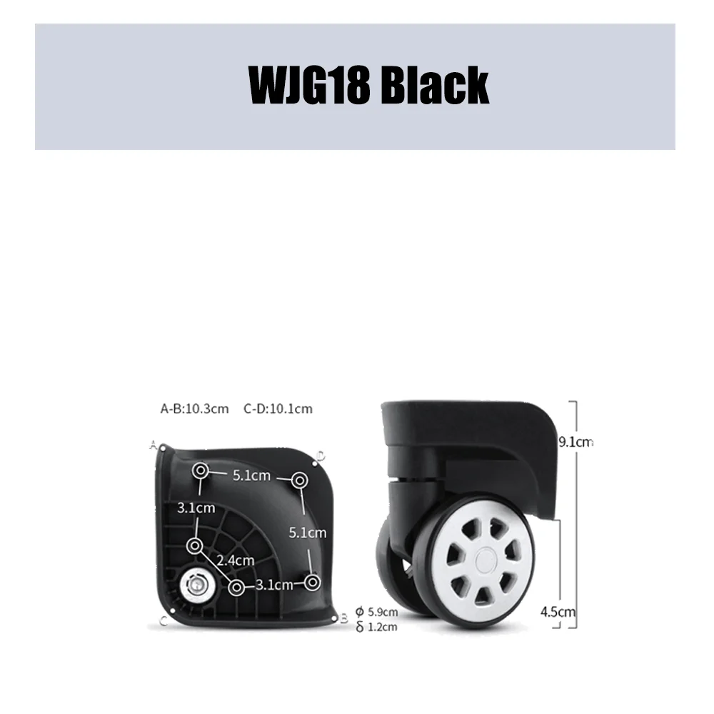 For Diplomat WJG18 Trolley Case Wheel Pulley Sliding Universal Luggage Wheel Silent Smooth Wear-resistant Accessories Casters