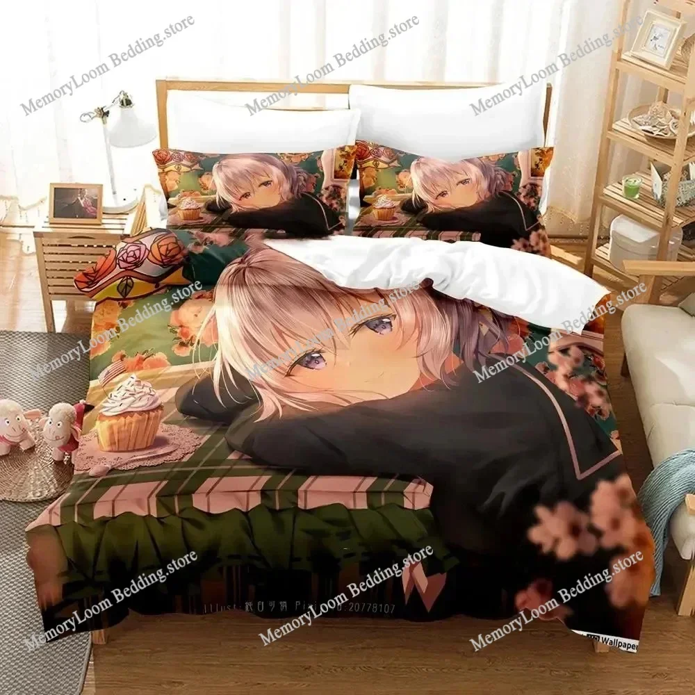 3D Printed Anime Zombie Land Saga Bedding Set Boys Girls Twin Queen Size Duvet Cover Pillowcase Bed Kids Adult Home Textile