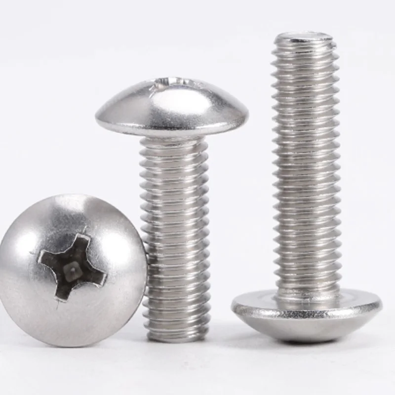 M2 M2.5 M3 M4 M5 M6 الكربون الصلب-النيكل مطلي/الزنك الأسود فيليبس تروس رئيس كبير شقة مستديرة الصليب مسمار مزلاج طول 3-50 مللي متر #5