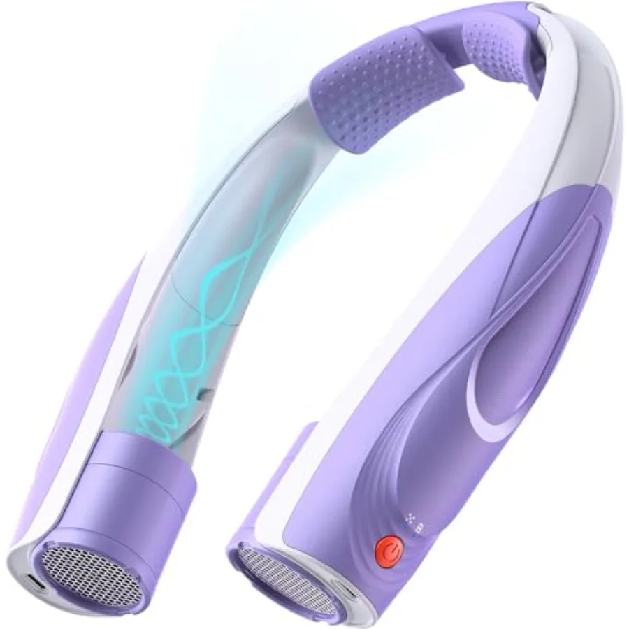 

Portable Neck Fan - 6000mAh Rechargeable Personal Fan with 6 Speeds 360° Cooling Surround Airflow 20H Long Battery Life Hands-F