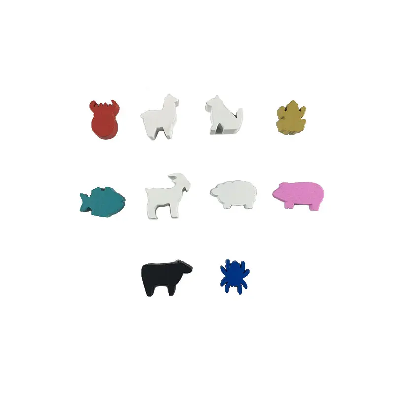 

Аксессуары для настольных игр, строительные маркеры, модель шахматных фигур, самодельные цветные детские просветления из цельного дерева