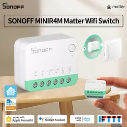 SONOFF-interruptor inteligente con Wifi para el hogar, dispositivo con Chip separador de relé, funciona con Apple Home, Alexa, Google Home, eWeLink, ESP32, MINIR4M, 1/10 Uds.