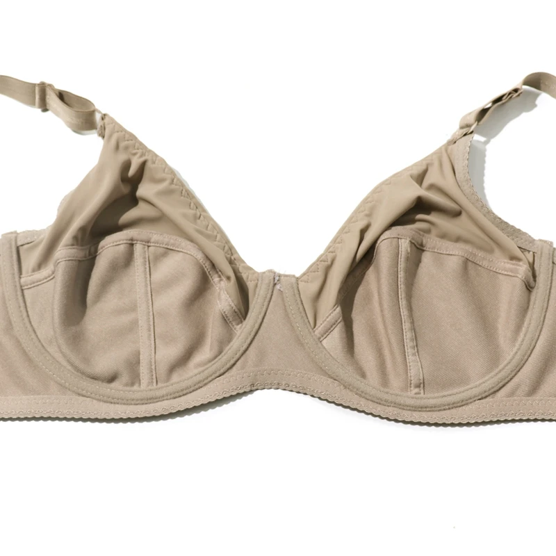 Beauwear-sujetadores cómodos con cuello en V para mujer, cobertura completa, sin relleno, minimizador de aros, copa D E, sin línea, talla grande Bh