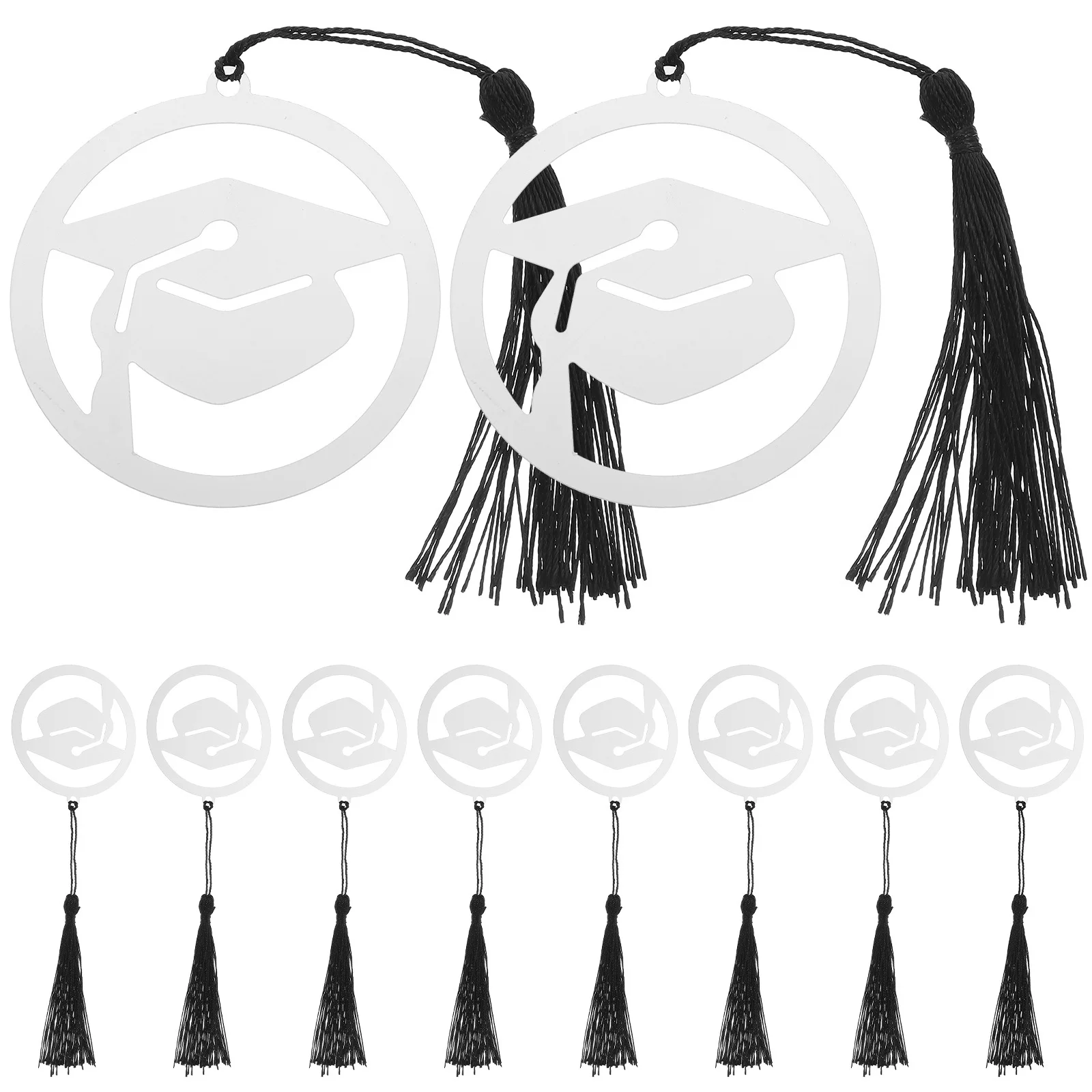 10pcs Doctoral Cap Bookmarks Metal Graduation Bookmark For Teacher'S Day Gift Student Reading Marker Small Book Page Holder