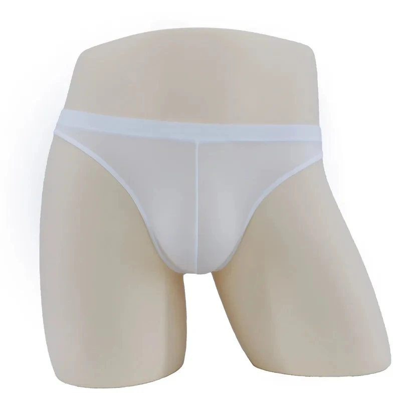 Sexy Men's Underwear Ice Silk/mesh Perspective Erotic Gay U Convex Pouch Brief Thin Quick Dry Breathable Elastic Seamless Bikini