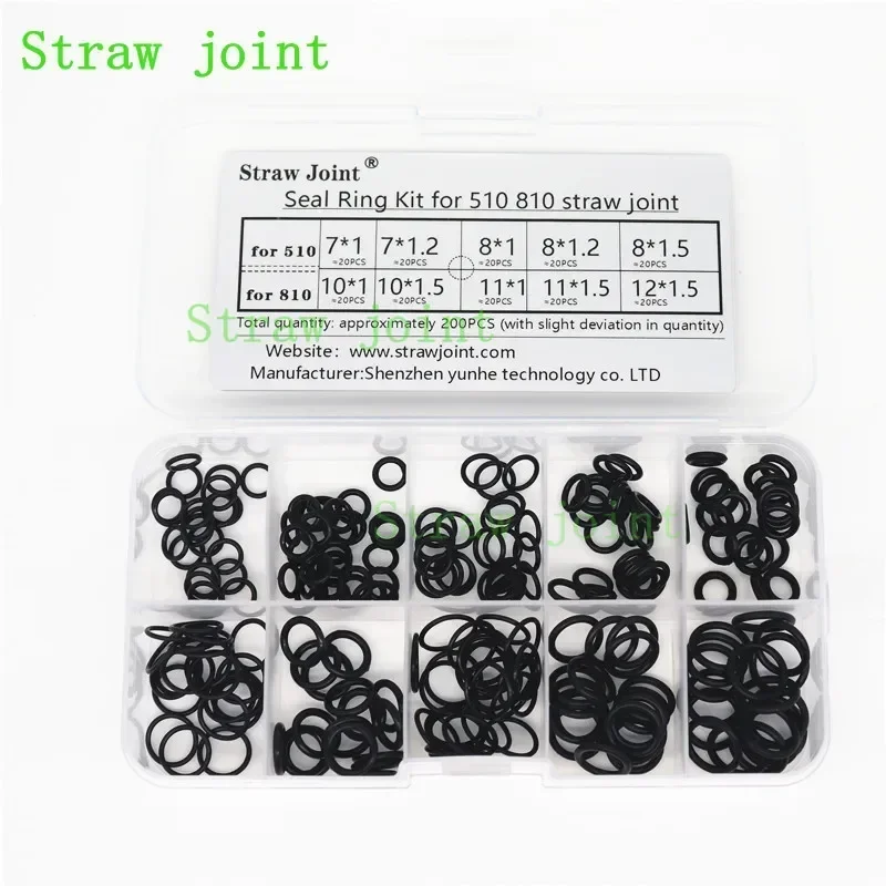 100PCS Straw Joint Tips Fluorine / Silicon Seal Ring O-ring for 510 810 MTL Drip Gaskets - view 2