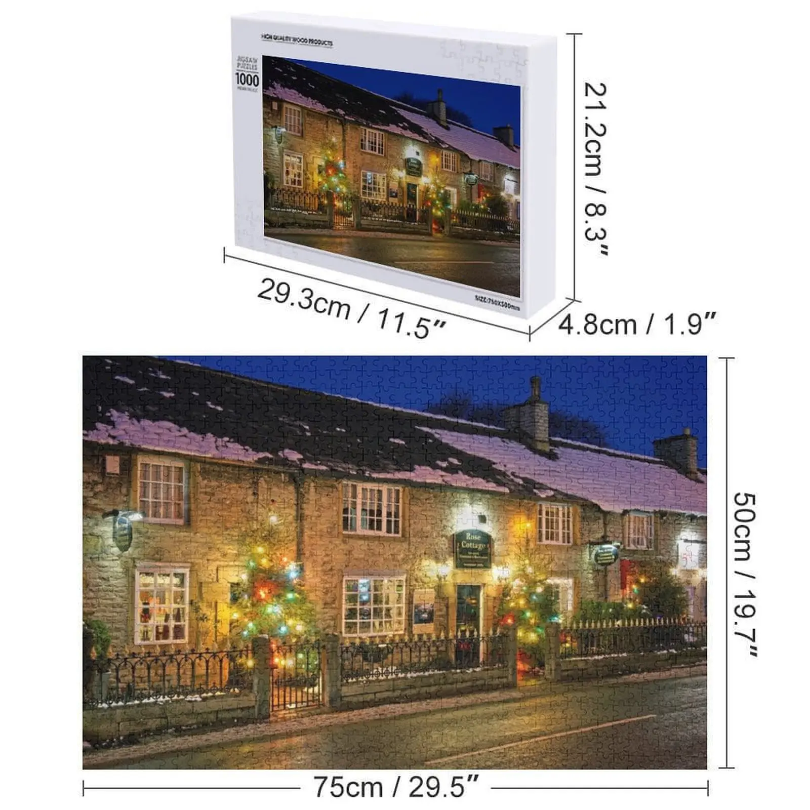 Rose Cottage,Castleton Jigsaw Puzzle Children Wooden Adults Puzzle