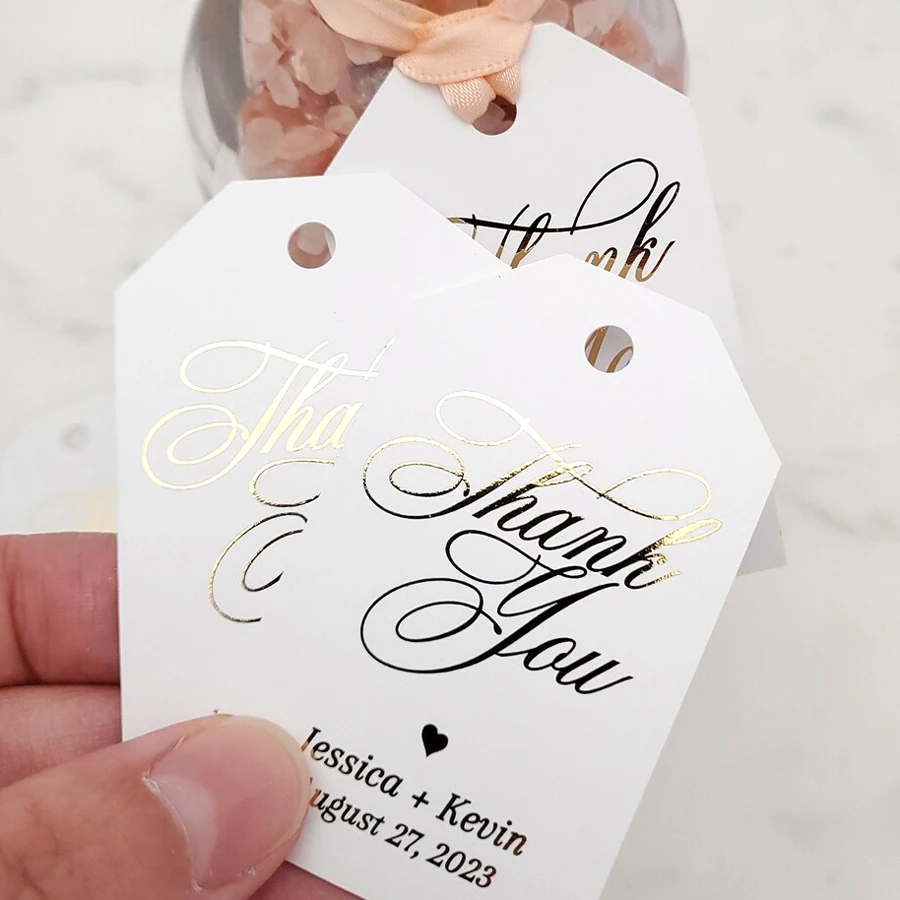 

Personalized Wedding Favors Tags, Thank You Tags, Custom Tags for Wedding, Birthday Favors, Bridal Shower, Baptism, 50Pcs