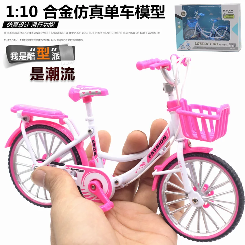 1:10 سبيكة دراجة لعبة مجسمة للأطفال دائم دراجة معدنية مصغرة الكرتون الأطفال هدية رائجة البيع وصول جديد