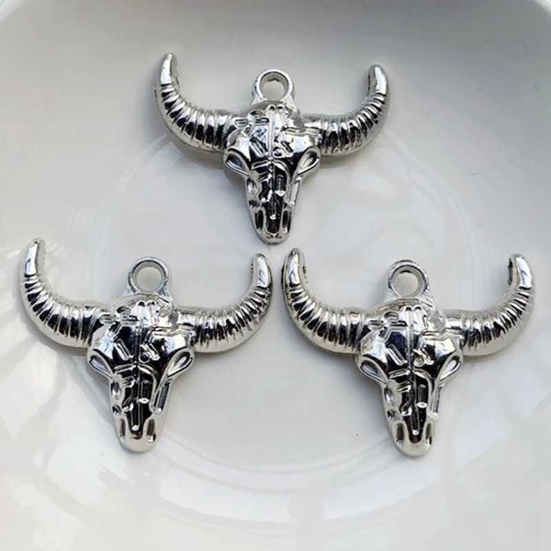 Silver Bull/Bone/Angel's Wing/Grab Pendant Festival Decorations Diy Jewelry Making Accessories Aboriginal Decorative Accessories